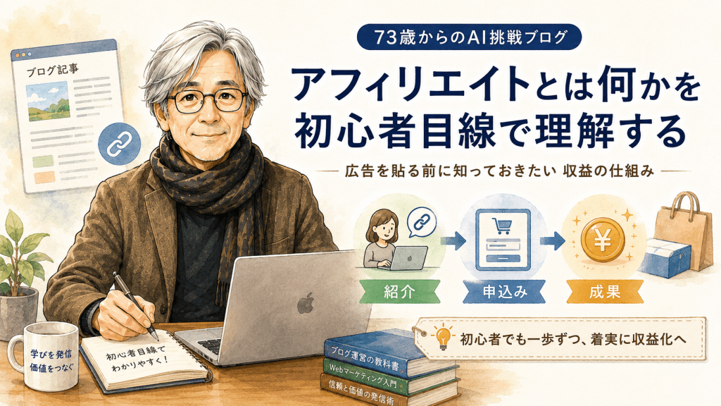 アフィリエイトとは何かを初心者目線で理解する　第28回