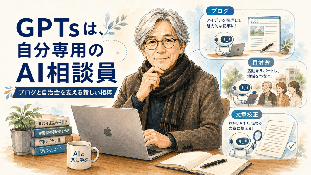 GPTsとは何か、ブログや自治会でどう使えるのか 第11回