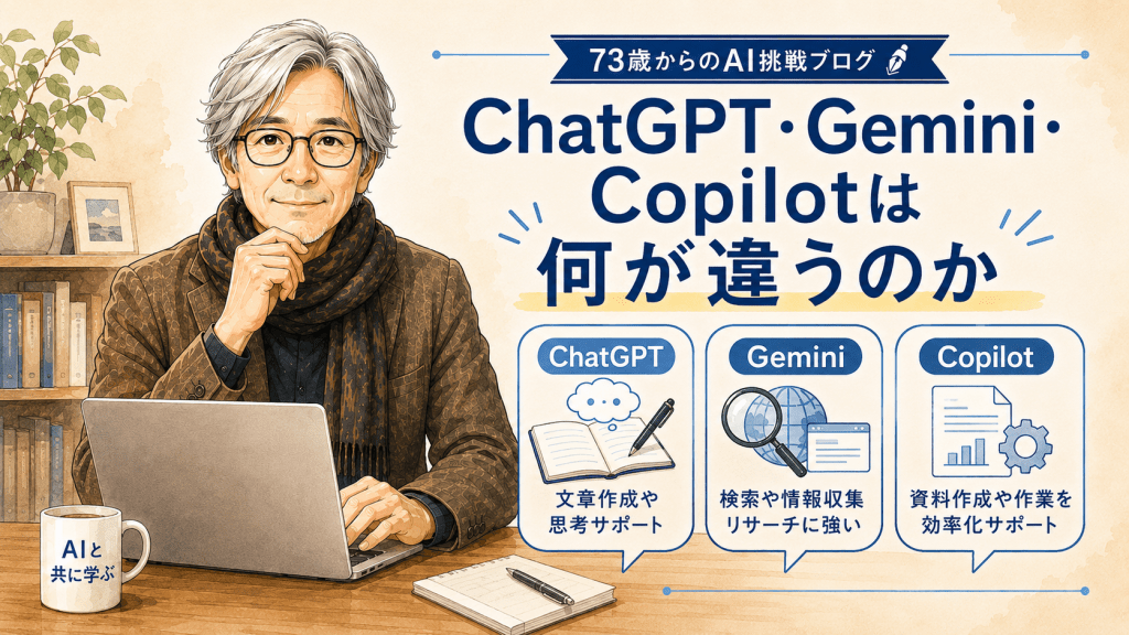 ChatGPT・Gemini・Copilotはなにが違うのか 第16回