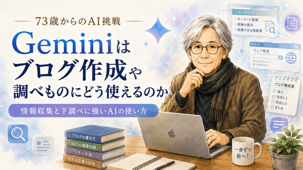 Geminiはブログ作成や調べものにどう使えるのか 第17回
