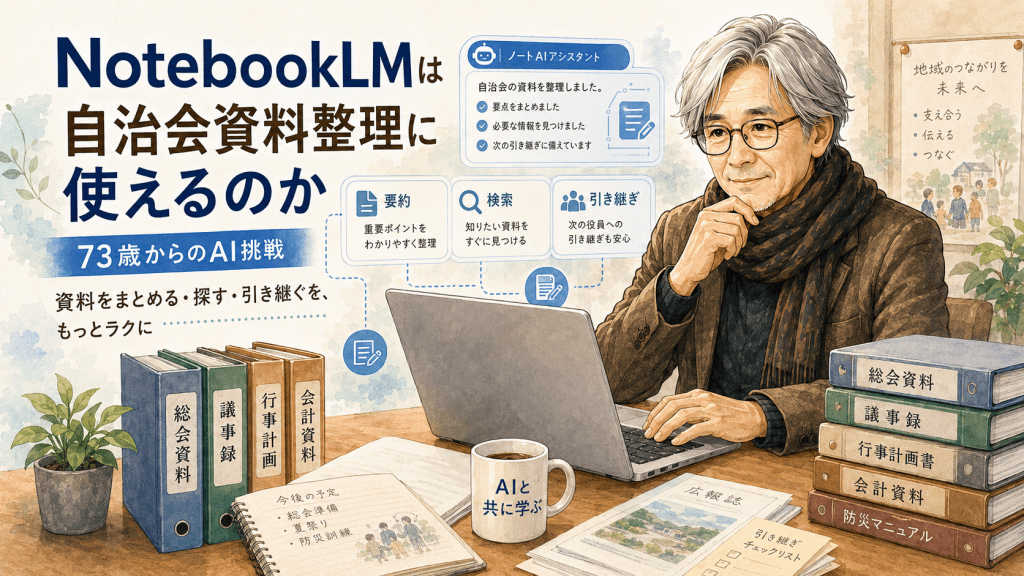 NotebookLMは自治会資料整理に使えるのか 第19回