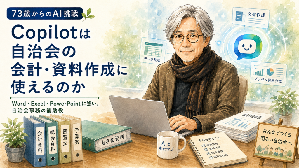 Copilotは自治会の会計・資料作成に使えるのか 第20回