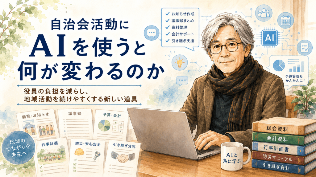 自治会活動にAIを使うと何が変わるのか　第22回
