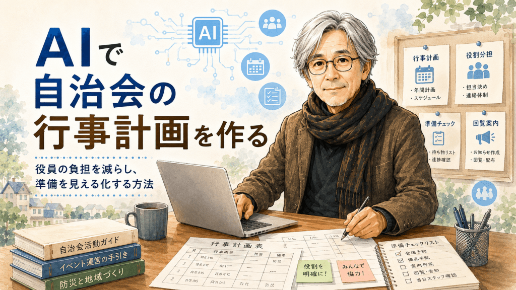 AIで自治会の行事計画を作る　第23回